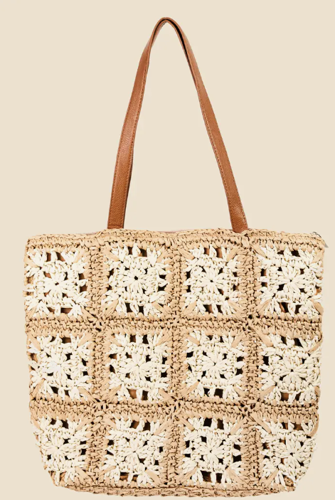 Crochet Straw Tote