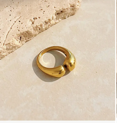 Thick Gold Curve Ring