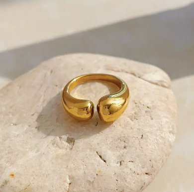 Thick Gold Curve Ring