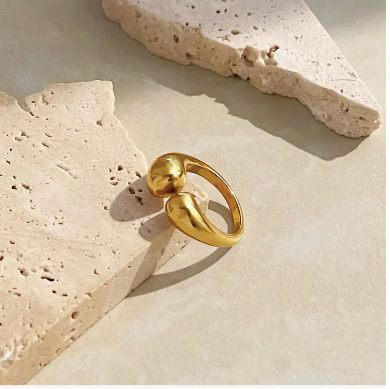 Thick Gold Curve Ring